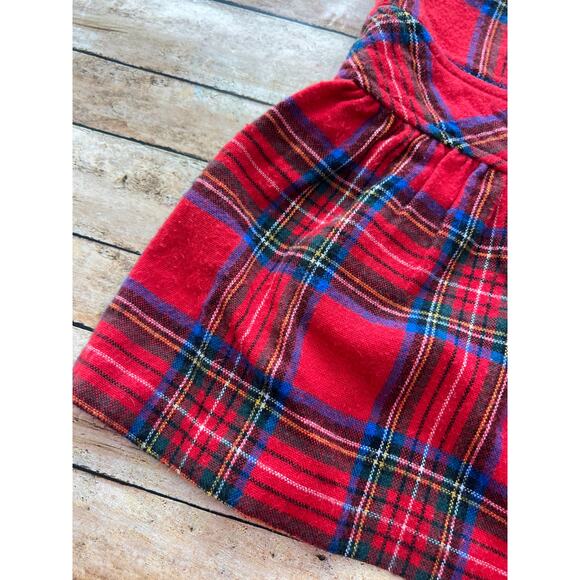 Vintage Alyssa Girls Red Tartan Jumper Dress Size 4 Classic Plaid Christmas - Picture 4 of 9